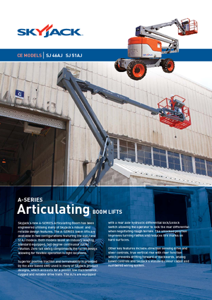Piattaforme aeree articolate gommate Skyjack SJ 51 AJ