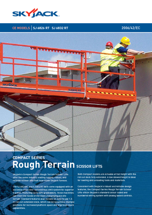 Piattaforme aeree verticali a pantografo su ruote Skyjack SJ 6832 RT