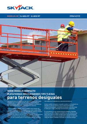 Piattaforme aeree verticali a pantografo su ruote Skyjack SJ 6832 RT