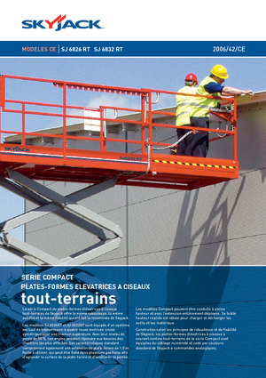 Piattaforme aeree verticali a pantografo su ruote Skyjack SJ 6832 RT