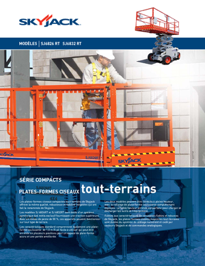 Piattaforme aeree verticali a pantografo su ruote Skyjack SJ 6832 RT