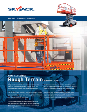 Piattaforme aeree verticali a pantografo su ruote Skyjack SJ 6832 RT