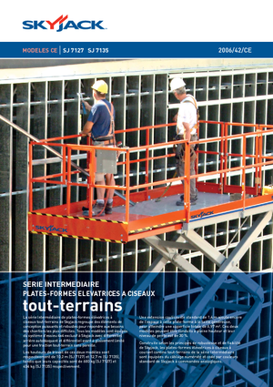 Piattaforme aeree verticali a pantografo su ruote Skyjack SJ 7127