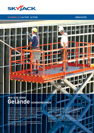 Piattaforme aeree verticali a pantografo su ruote Skyjack SJ 7127