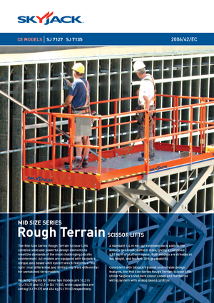 Piattaforme aeree verticali a pantografo su ruote Skyjack SJ 7127