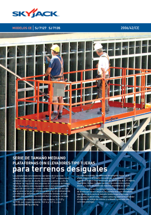 Piattaforme aeree verticali a pantografo su ruote Skyjack SJ 7127