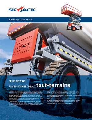 Piattaforme aeree verticali a pantografo su ruote Skyjack SJ 7127