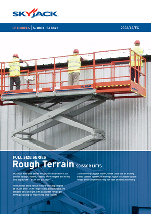 Piattaforme aeree verticali a pantografo su ruote Skyjack SJ 8841