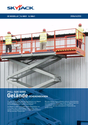 Piattaforme aeree verticali a pantografo su ruote Skyjack SJ 8841