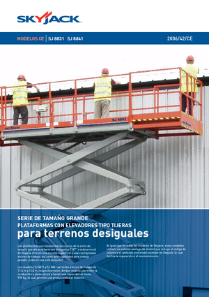 Piattaforme aeree verticali a pantografo su ruote Skyjack SJ 8841