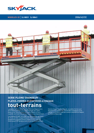 Piattaforme aeree verticali a pantografo su ruote Skyjack SJ 8841