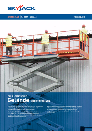 Piattaforme aeree verticali a pantografo su ruote Skyjack SJ 8841