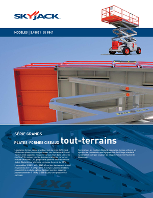 Piattaforme aeree verticali a pantografo su ruote Skyjack SJ 8841