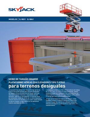 Piattaforme aeree verticali a pantografo su ruote Skyjack SJ 8841