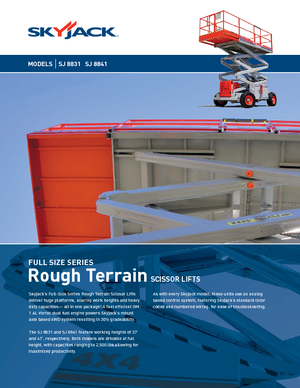 Piattaforme aeree verticali a pantografo su ruote Skyjack SJ 8841