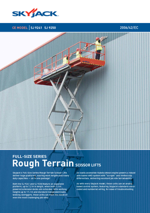 Piattaforme aeree verticali a pantografo su ruote Skyjack SJ 9250