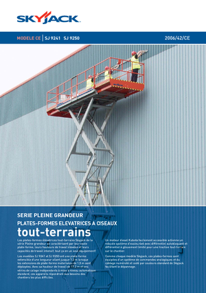 Piattaforme aeree verticali a pantografo su ruote Skyjack SJ 9250