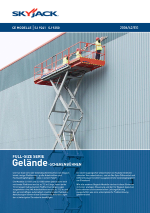 Piattaforme aeree verticali a pantografo su ruote Skyjack SJ 9250