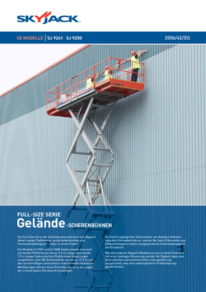 Piattaforme aeree verticali a pantografo su ruote Skyjack SJ 9250