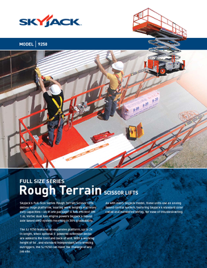 Piattaforme aeree verticali a pantografo su ruote Skyjack SJ 9250