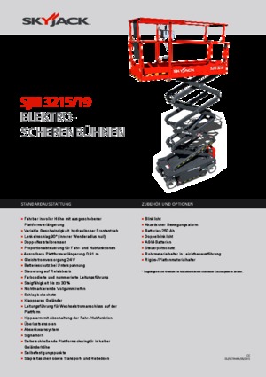 Piattaforme aeree verticali a pantografo su ruote Skyjack SJ III 3219