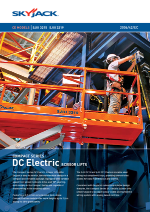 Piattaforme aeree verticali a pantografo su ruote Skyjack SJ III 3219