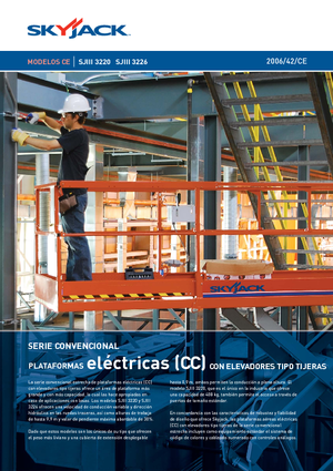 Piattaforme aeree verticali a pantografo su ruote Skyjack SJ III 3226 M