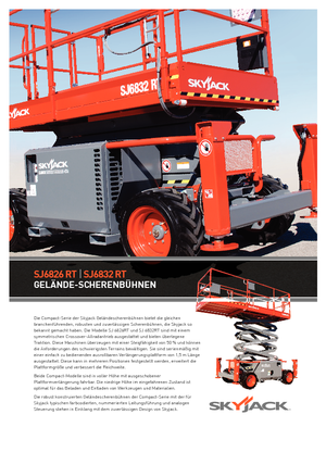 Piattaforme aeree verticali a pantografo su ruote Skyjack SJ III 6832 RTE