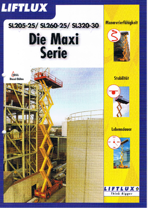 Piattaforme aeree verticali a pantografo su ruote Liftlux SL 205-25