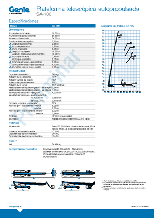 Piattaforme aeree telescopiche gommate Genie SX-180