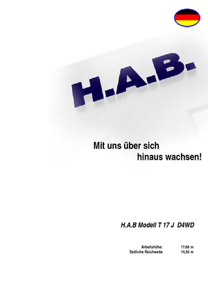 Piattaforme aeree telescopiche gommate HAB T 17 JD 4WD