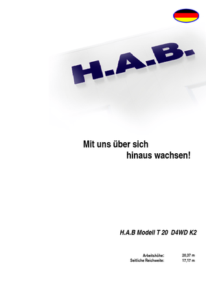 Piattaforme aeree telescopiche gommate HAB T 20 D 4WD K2