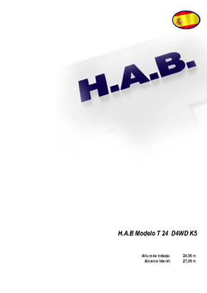 Piattaforme aeree telescopiche gommate HAB T 24 D 4WD K5