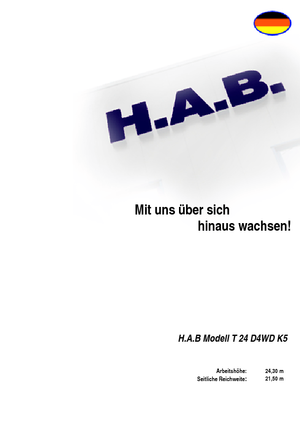 Piattaforme aeree telescopiche gommate HAB T 24 D 4WD K5