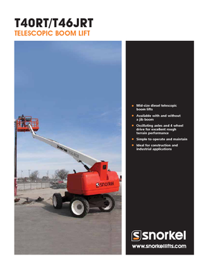 Piattaforme aeree telescopiche gommate Snorkel T40RT