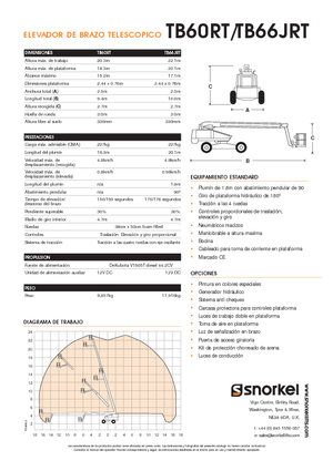 Piattaforme aeree telescopiche gommate Snorkel T60RT