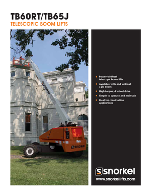 Piattaforme aeree telescopiche gommate Snorkel T60RT