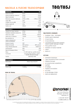Piattaforme aeree telescopiche gommate Snorkel TB85J