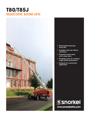 Piattaforme aeree telescopiche gommate Snorkel TB85J