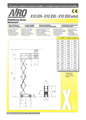 Piattaforme aeree verticali a pantografo su ruote AIRO X 10 EW