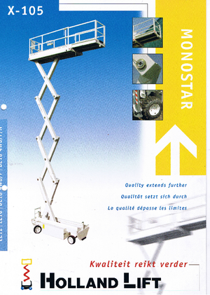 Piattaforme aeree verticali a pantografo su ruote Holland-Lift X 105 DL 18 4WD P