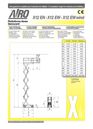Piattaforme aeree verticali a pantografo su ruote AIRO X 12 EN