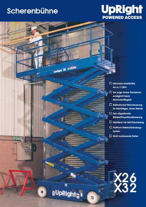 Piattaforme aeree verticali a pantografo su ruote UpRight X 26 N