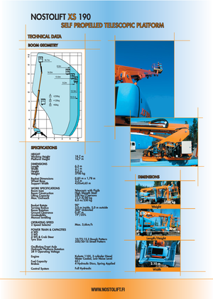 Piattaforme aeree telescopiche gommate Nostolift XS 190