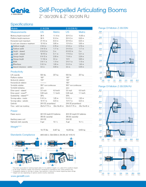 Piattaforme aeree articolate gommate Genie Z-30/20N RJ