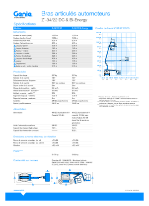 Piattaforme aeree articolate gommate Genie Z-34/22 DC
