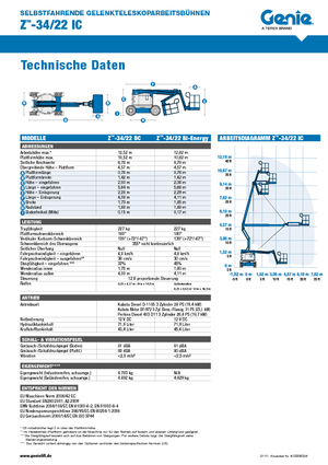 Piattaforme aeree articolate gommate Genie Z-34/22 IC