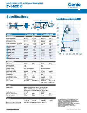 Piattaforme aeree articolate gommate Genie Z-34/22 IC