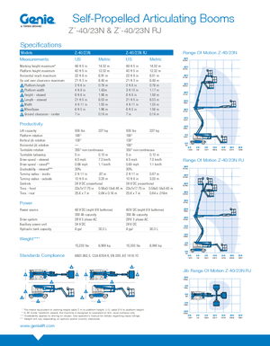 Piattaforme aeree articolate gommate Genie Z-40/23N