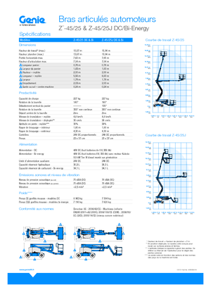 Piattaforme aeree articolate gommate Genie Z-45/25J DC